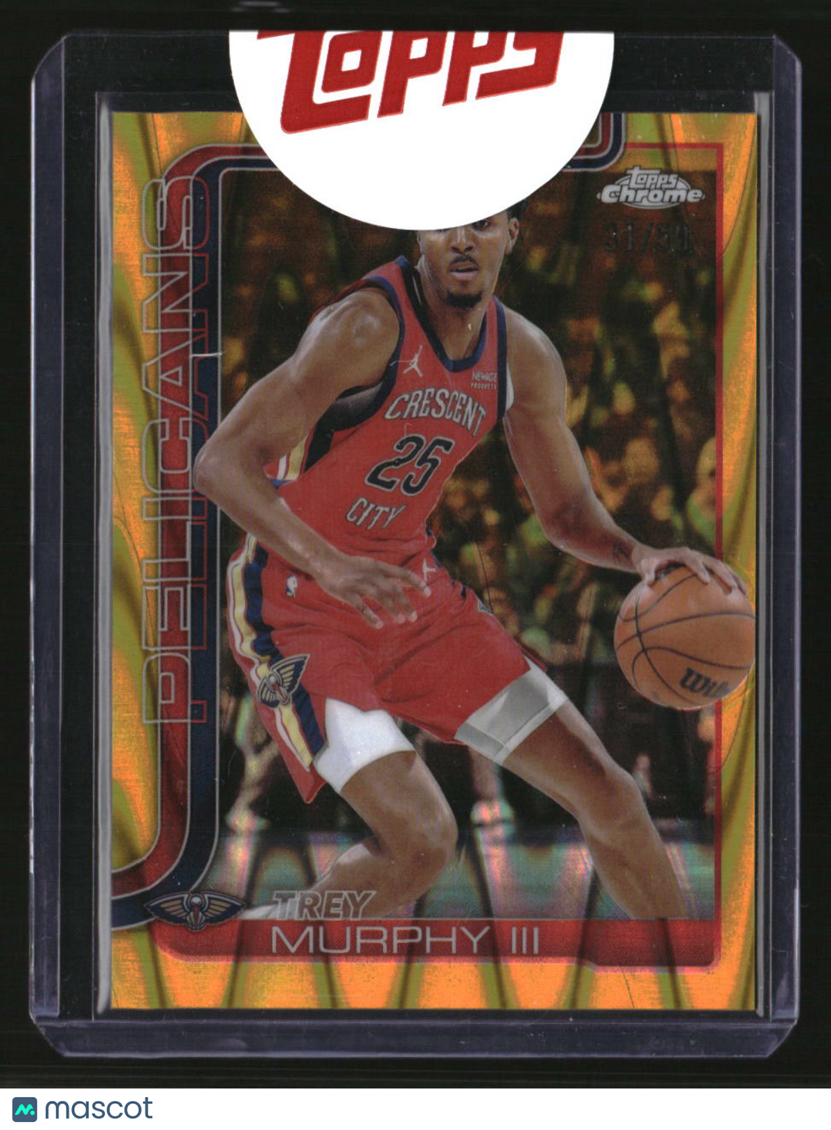 2025-26 Topps Chrome Trey Murphy III Gold Wave Refractor #/50