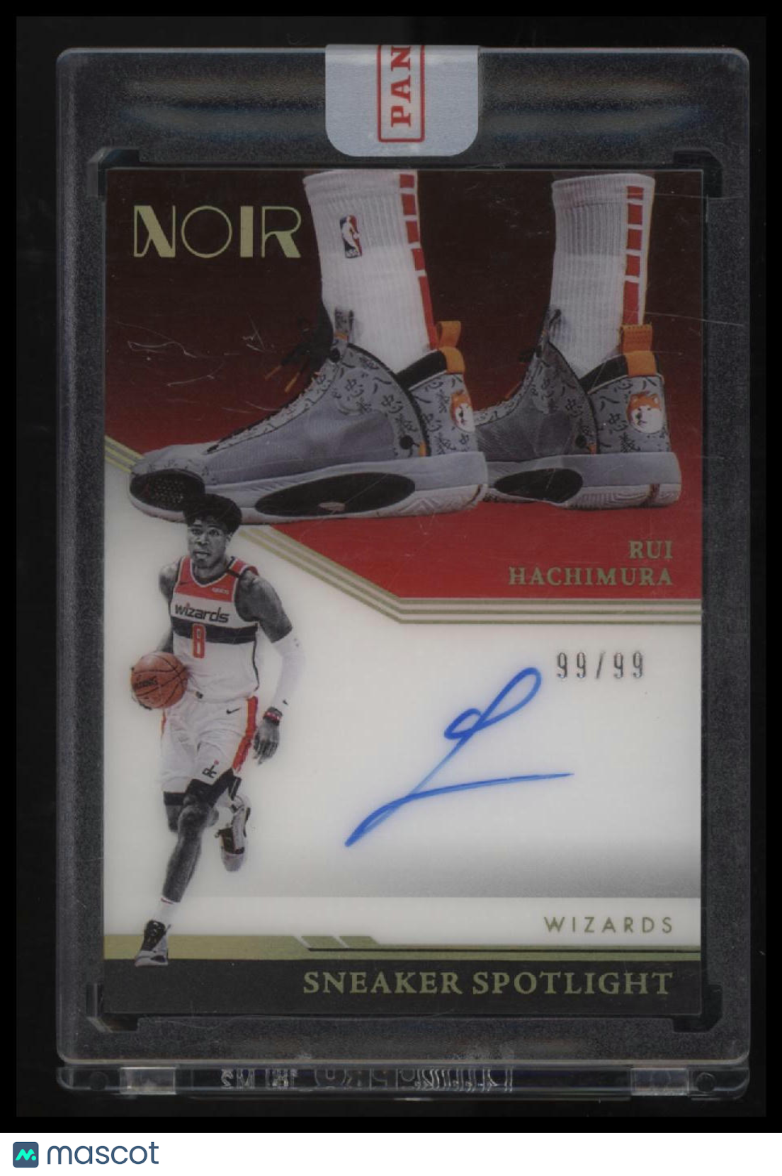 2021-22 Panini Noir Rui Hachimura Sneaker Spotlight Signatures #/99 Bookend!