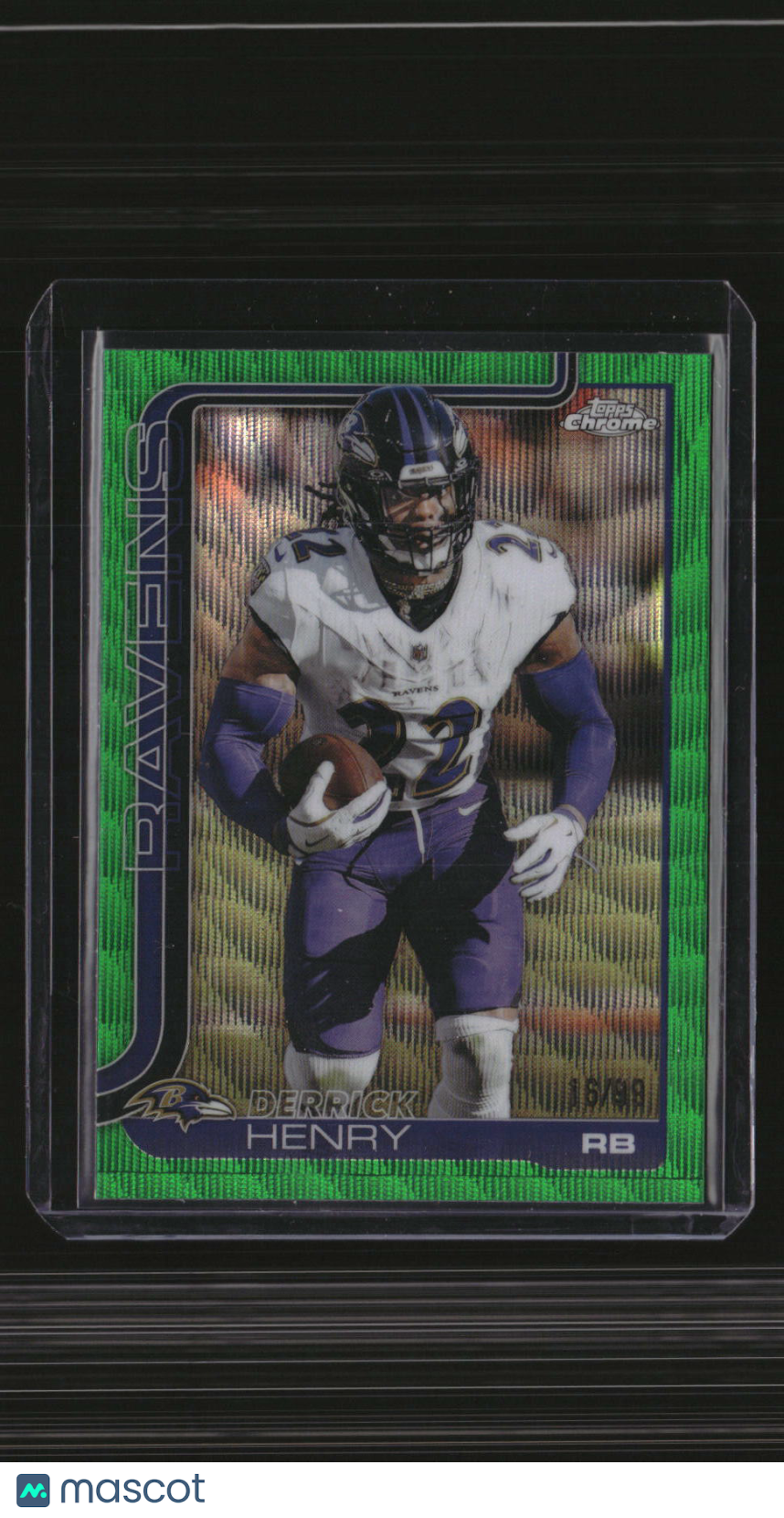 2025 Topps Chrome Derrick Henry Green Wave Refractor #/99