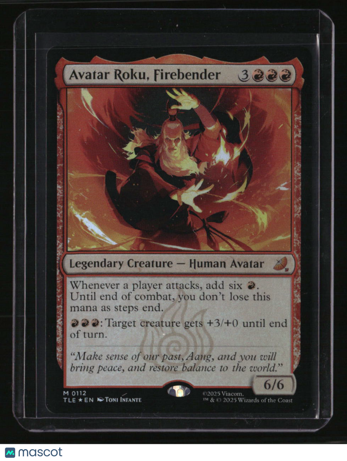 Avatar the Last Airbender Eternal Avatar Roku, Firebender Foil