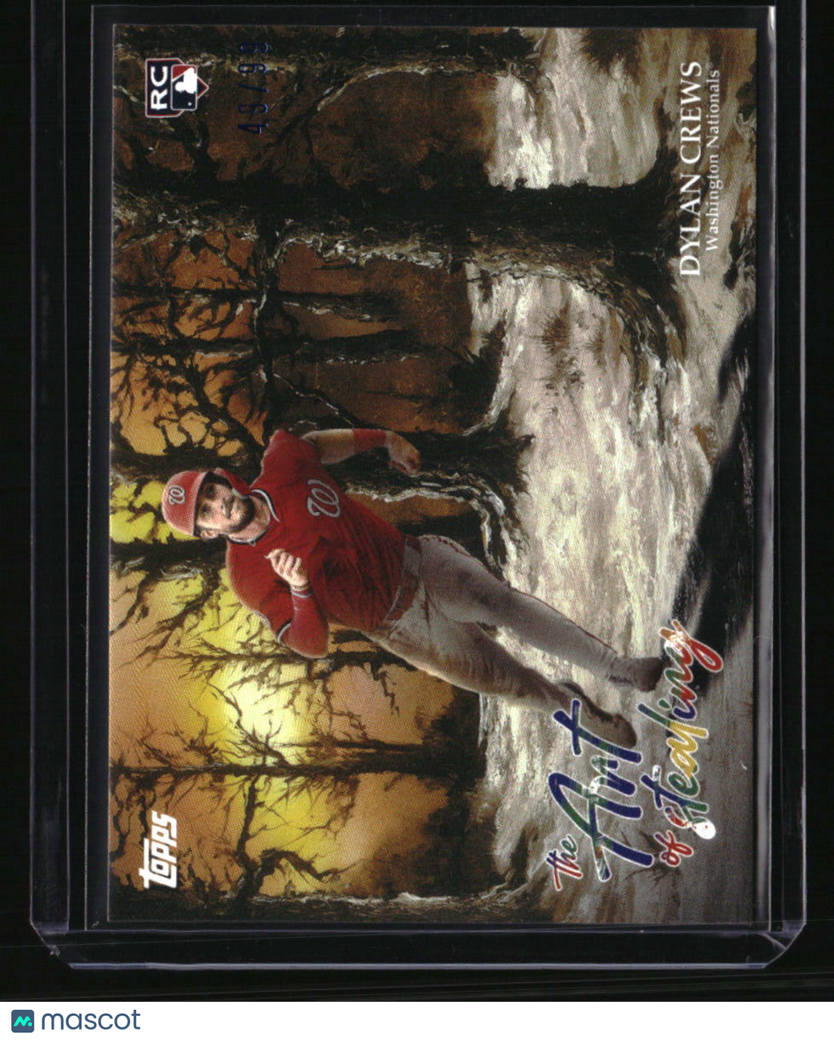 2025 Topps Bob Ross Joy of Baseball Dylan Crews Art of Stealing Splatter #/99