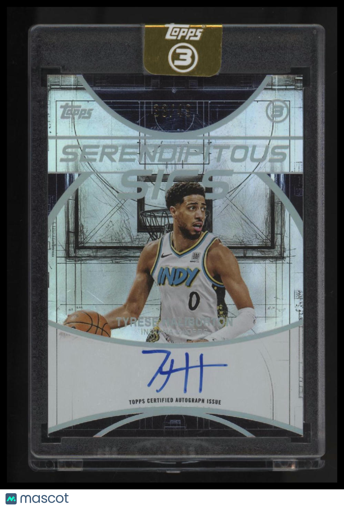 2025-26 Topps 3 Tyrese Haliburton Serendipitous Sigs #/49