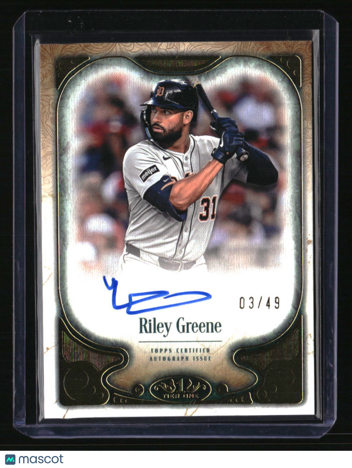 2026 Topps Tier One Riley Greene Base Tier 2 Autographs #/49