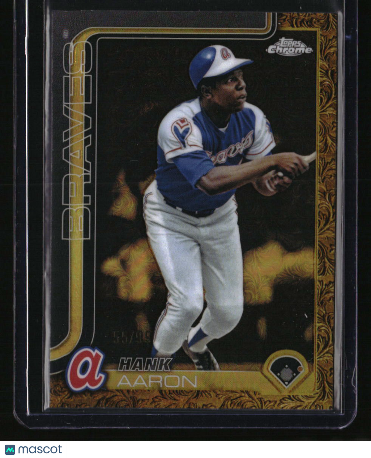 2025 Topps Chrome Gilded Hank Aaron #/99