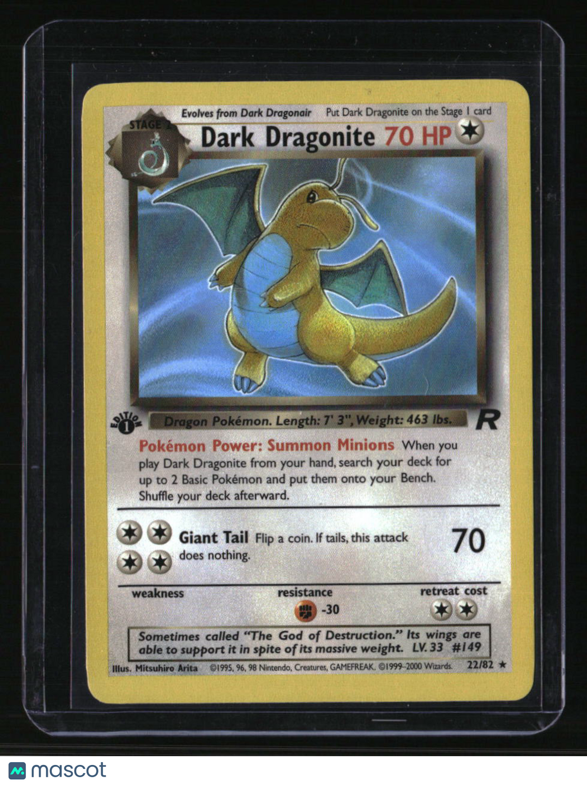 1st Edition Team Rocket Dark Dragonite (22)