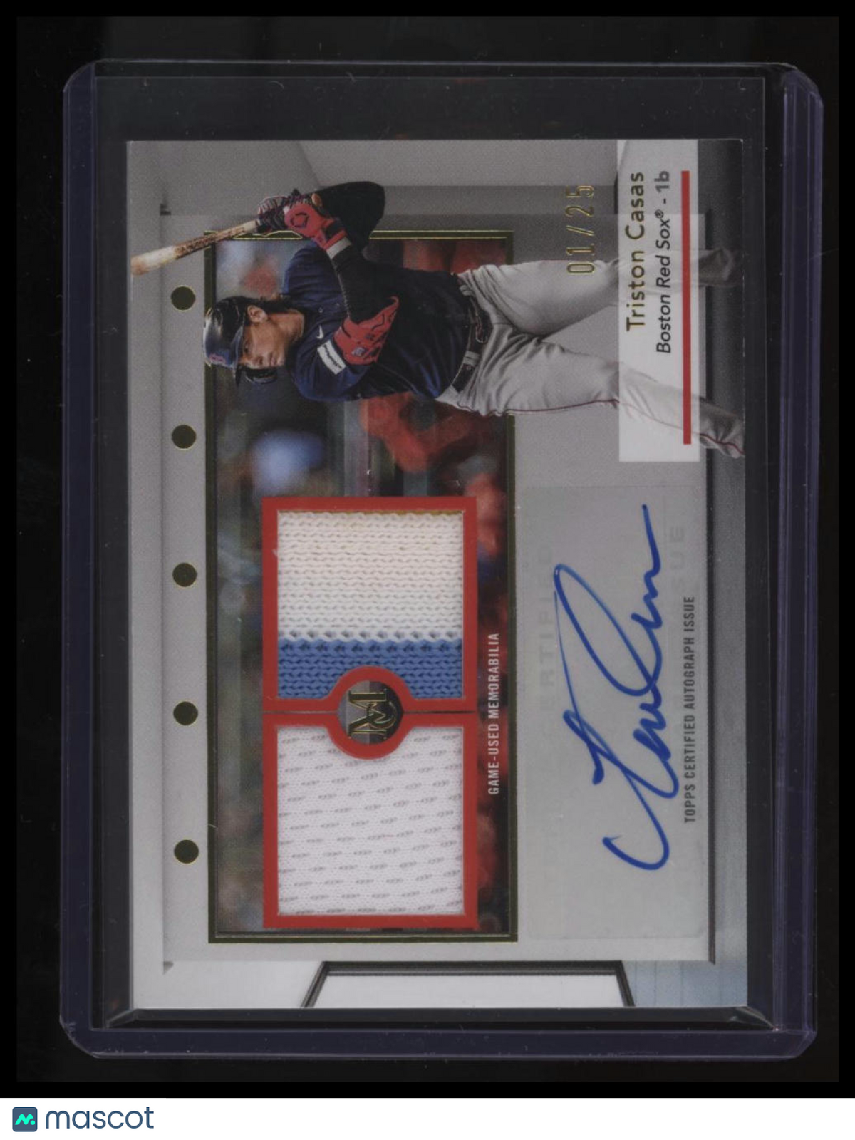 2024 Topps Museum Collection Triston Casas Dual Relic Autographs Gold #/25