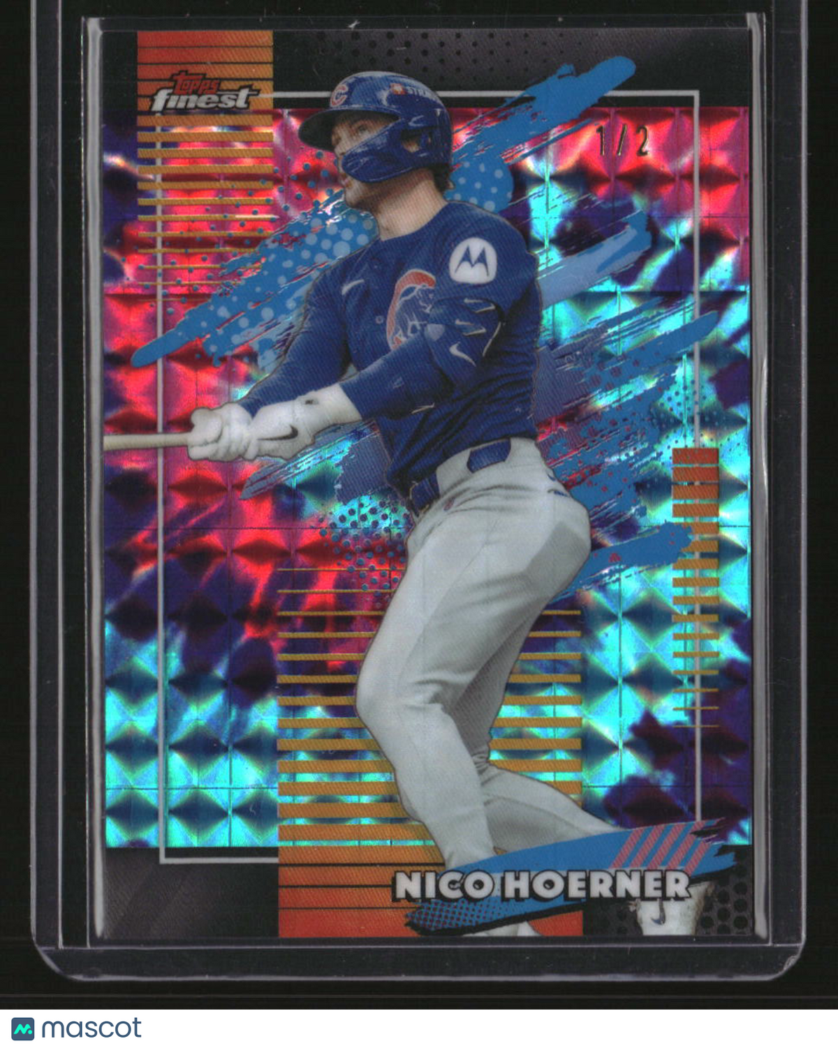 2026 Finest Nico Hoerner Tie-Dye Geometric Refractors #/2