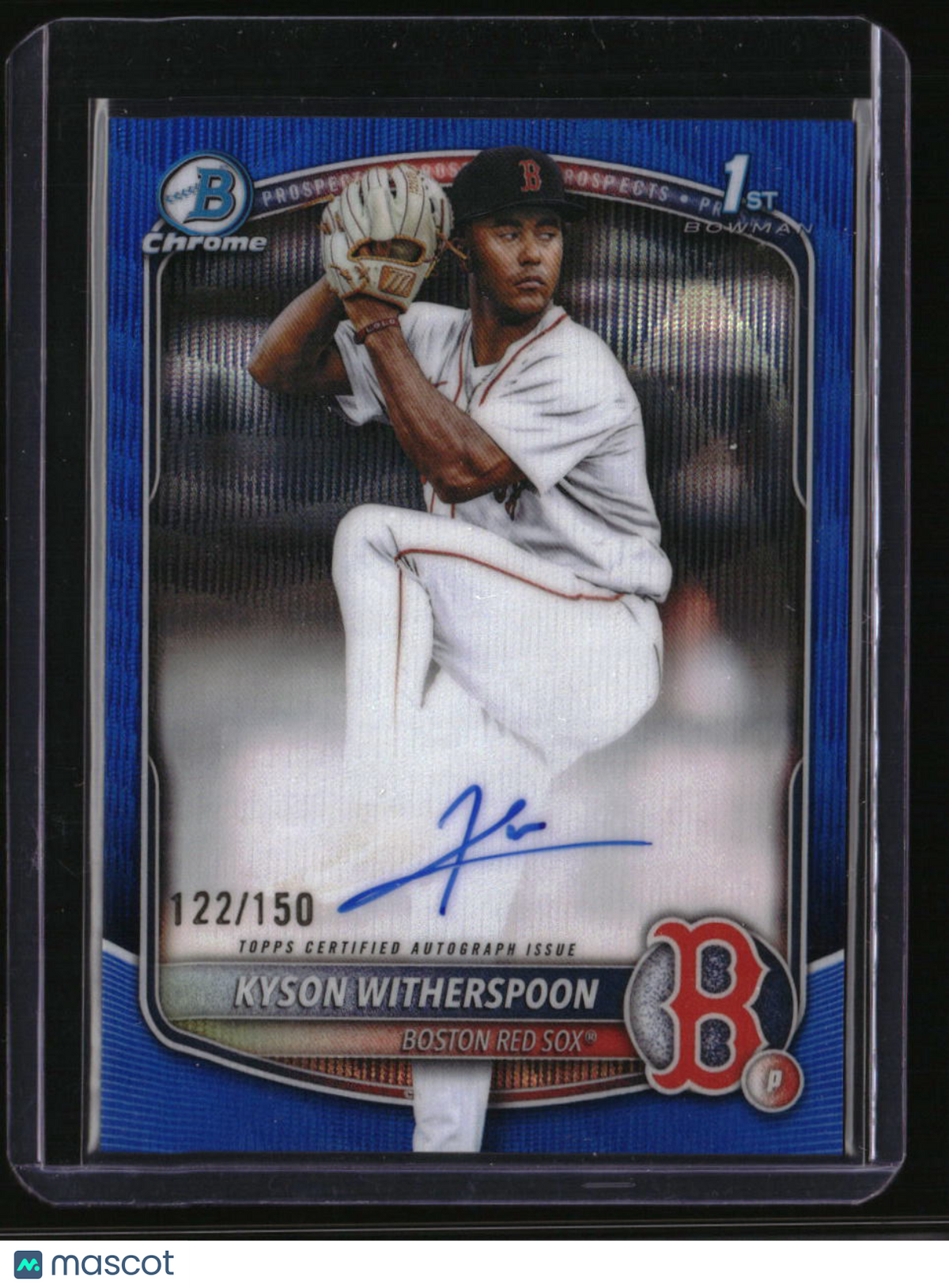 2025 Bowman Draft Kyson Witherspoon Chrome Prospect Autographs Blue Wave #/150