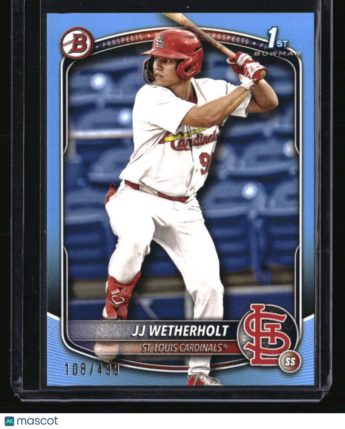 2025 Bowman JJ Wetherholt Prospects Sky Blue #/499