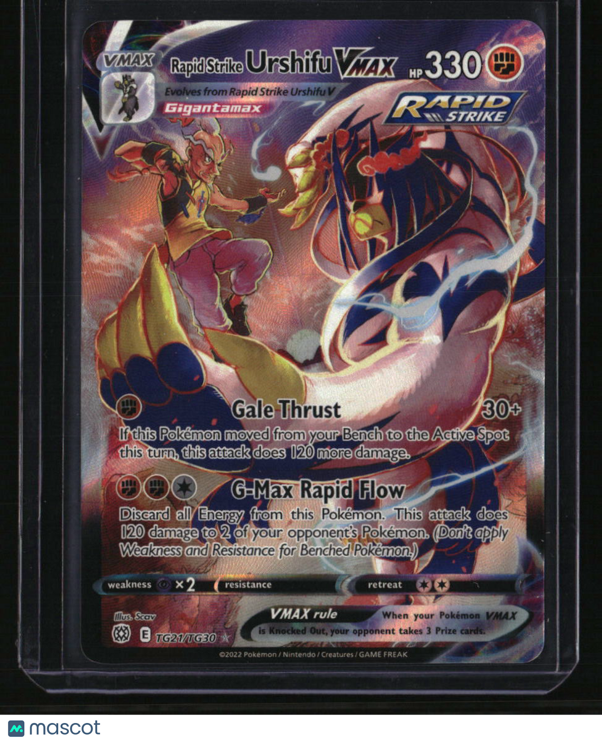 SWSH09: Brilliant Stars Trainer Gallery Rapid Strike Urshifu VMAX