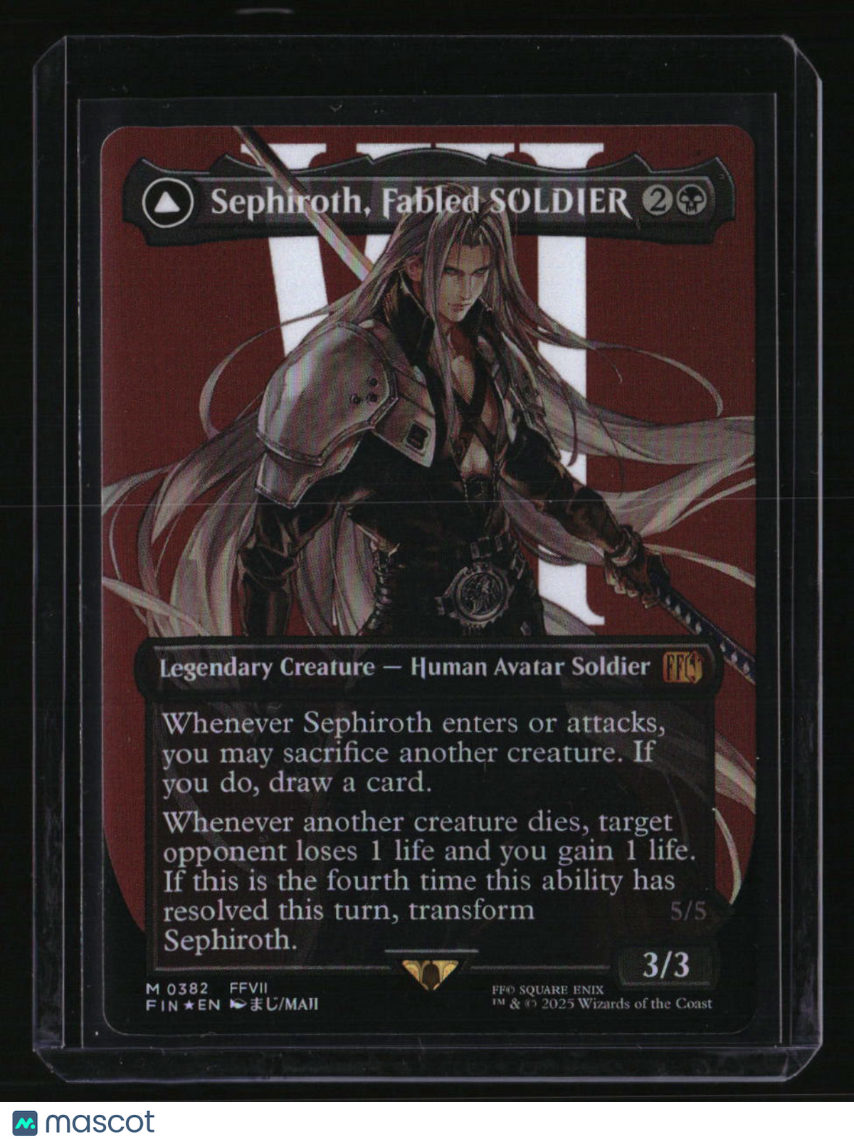 FINAL FANTASY Sephiroth, Fabled SOLDIER (0382) (Borderless) Foil