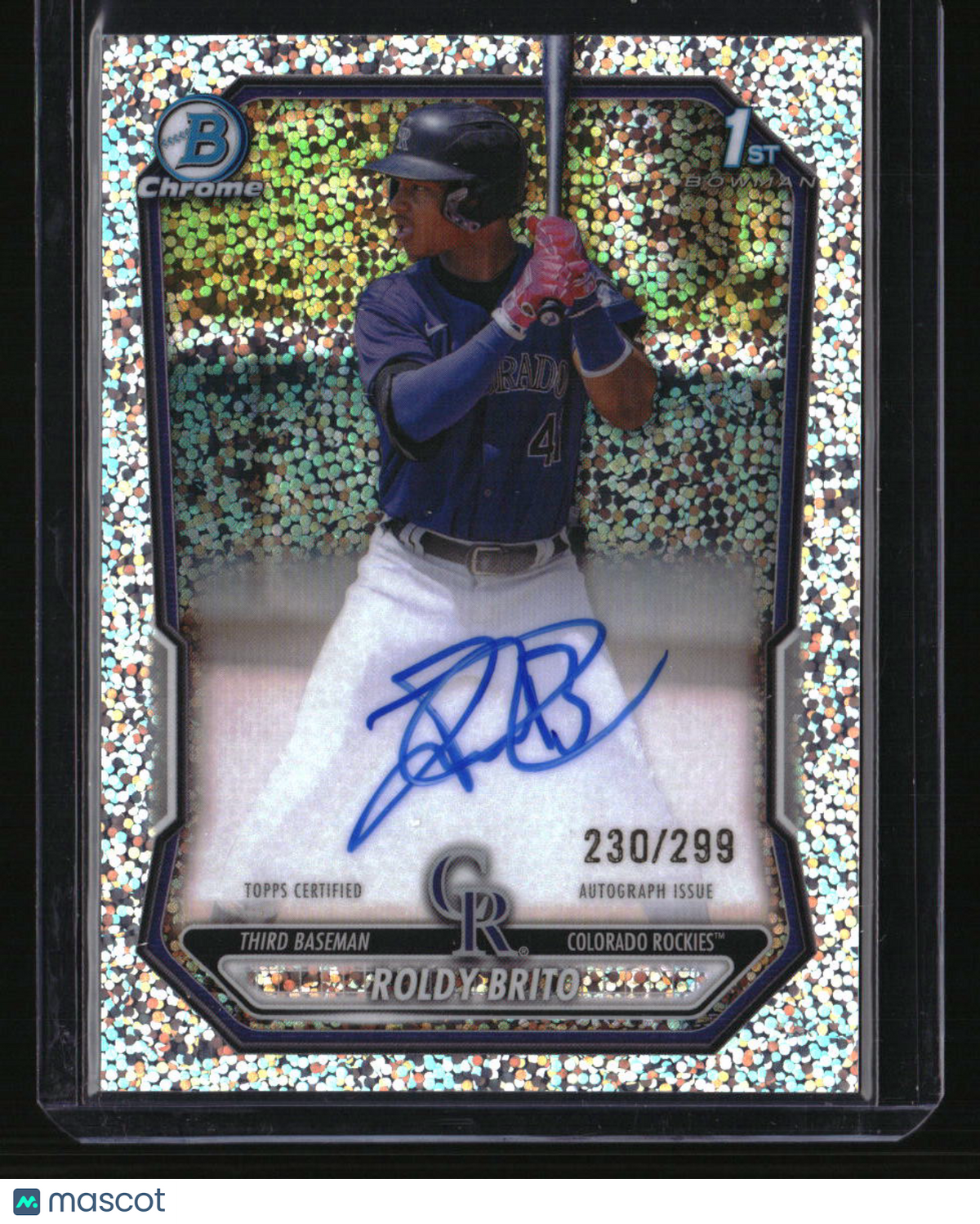 2026 Bowman Roldy Brito Chrome Prospect Autographs Speckle Refractors #/299
