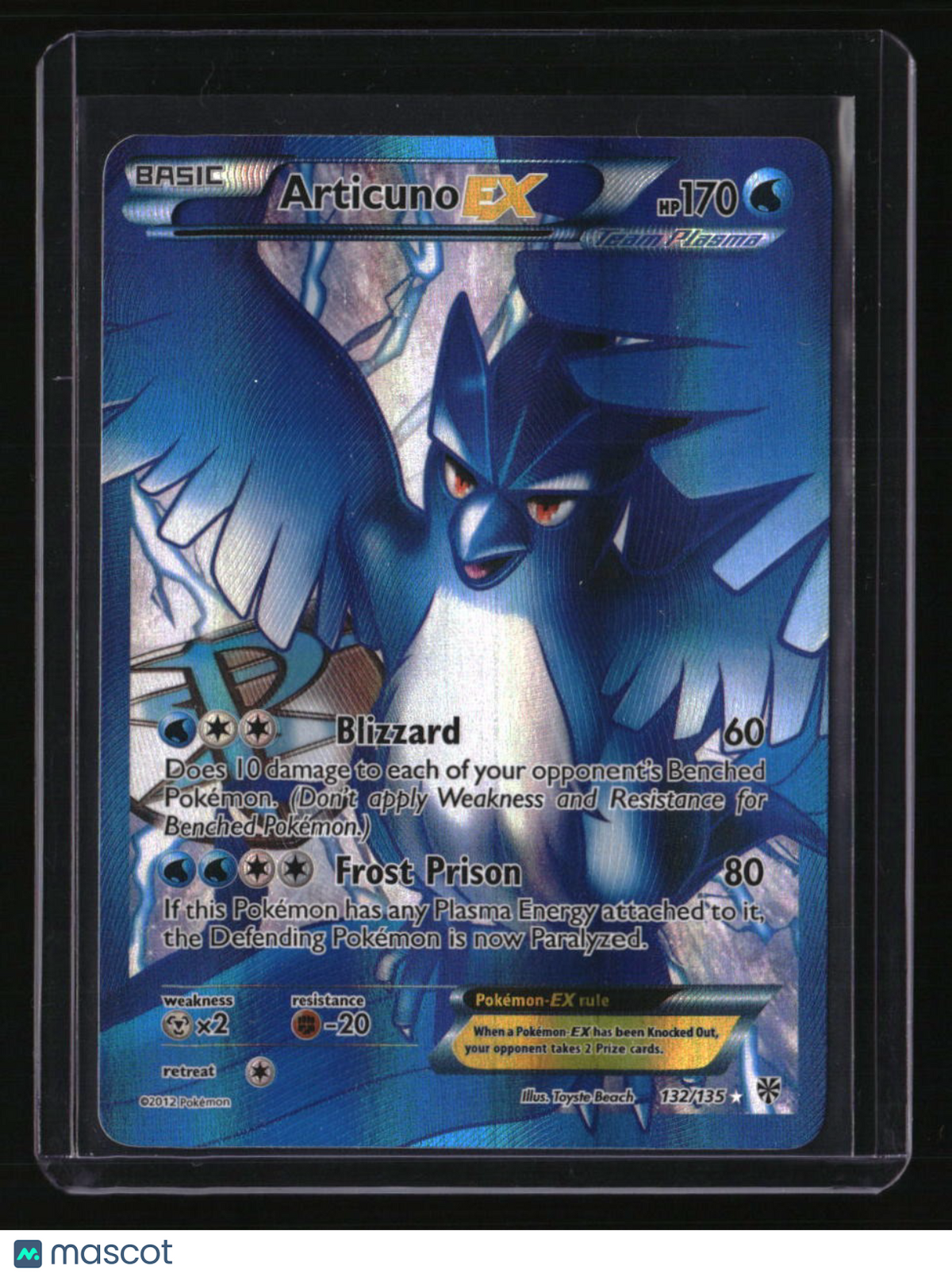 Plasma Storm Articuno EX (Team Plasma) (132 Full Art)