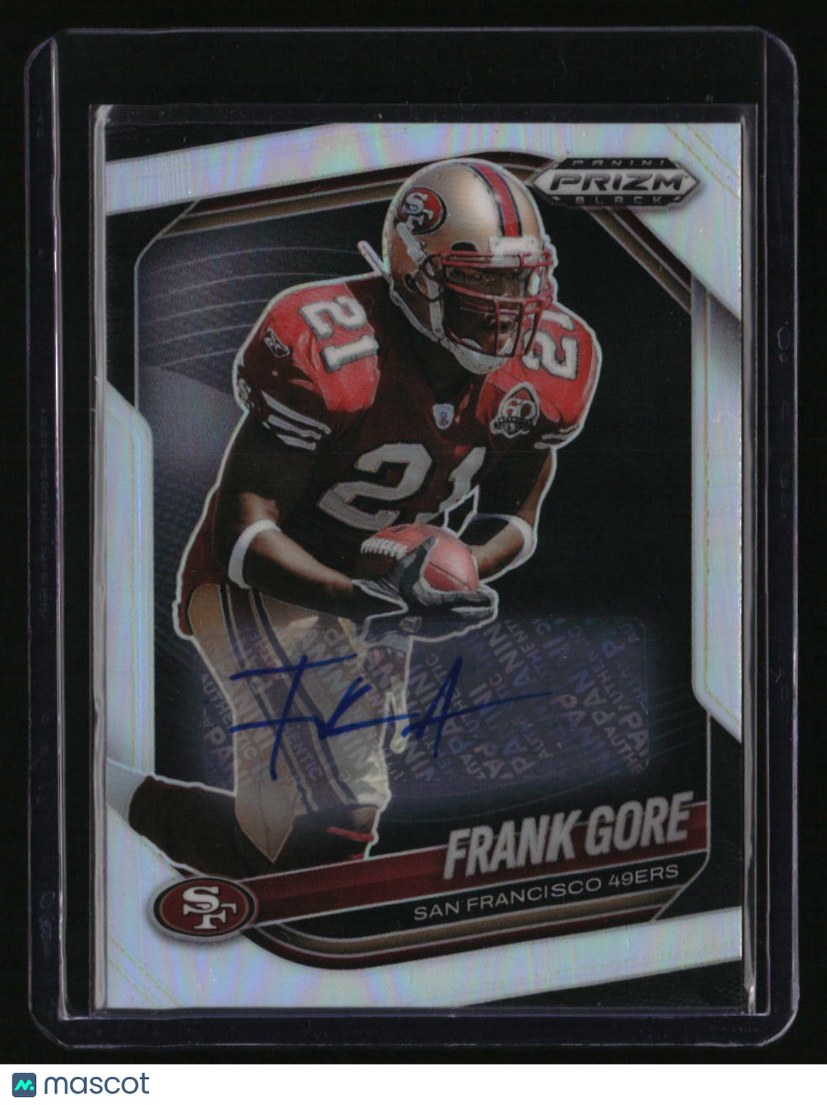 2025 Panini Prizm Black Frank Gore Autographs Prizms Silver