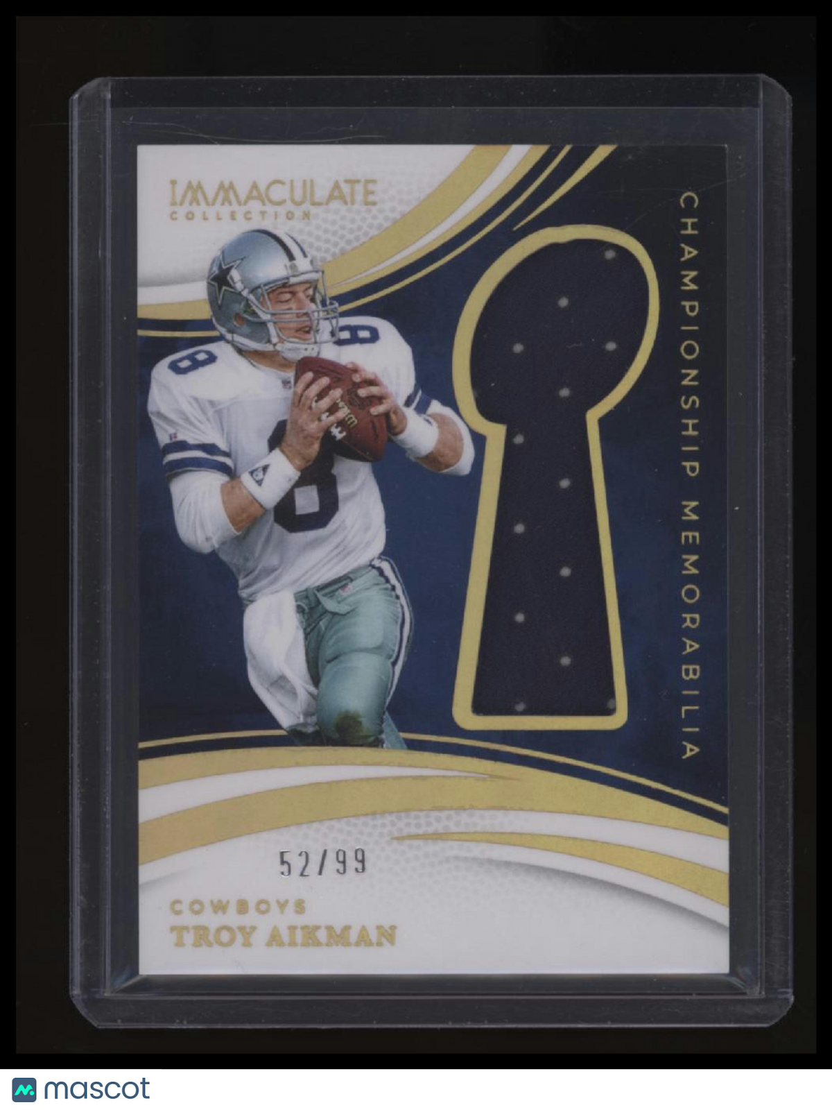 2025 Panini National Treasures Troy Aikman Championship Materials #/99