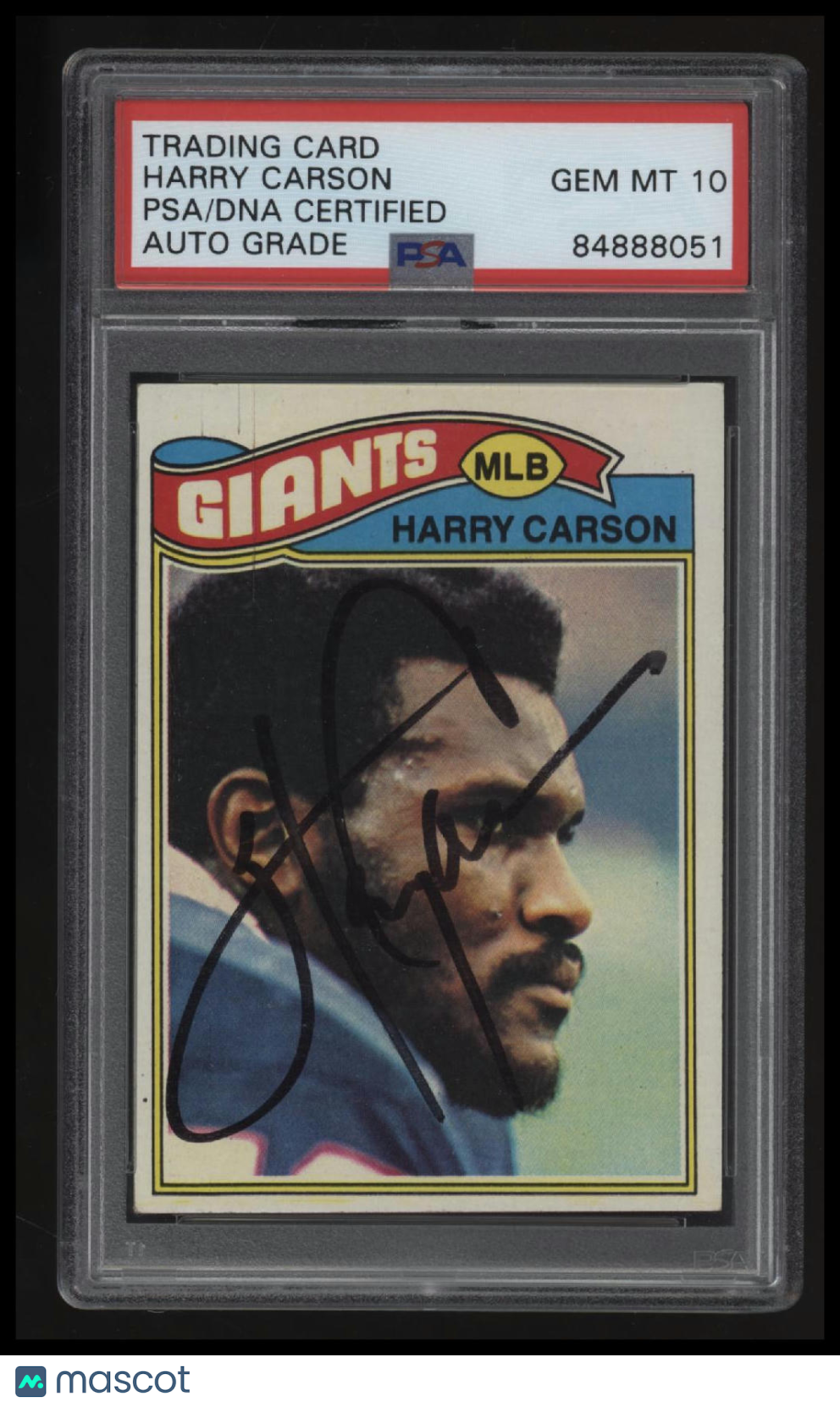 1977 Topps Harry Carson Signed PSA/DNA Cert Auto 10