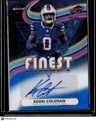 2025 Finest Keon Coleman Finest Autographs Blue Refractor #/99