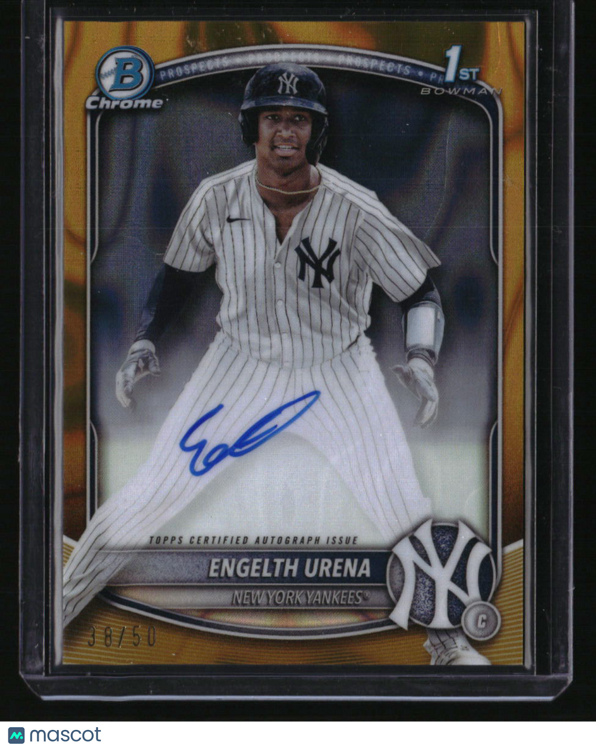 2025 Bowman Engelth Urena Chrome Prospects Autographs Gold Lava Refractor #/50