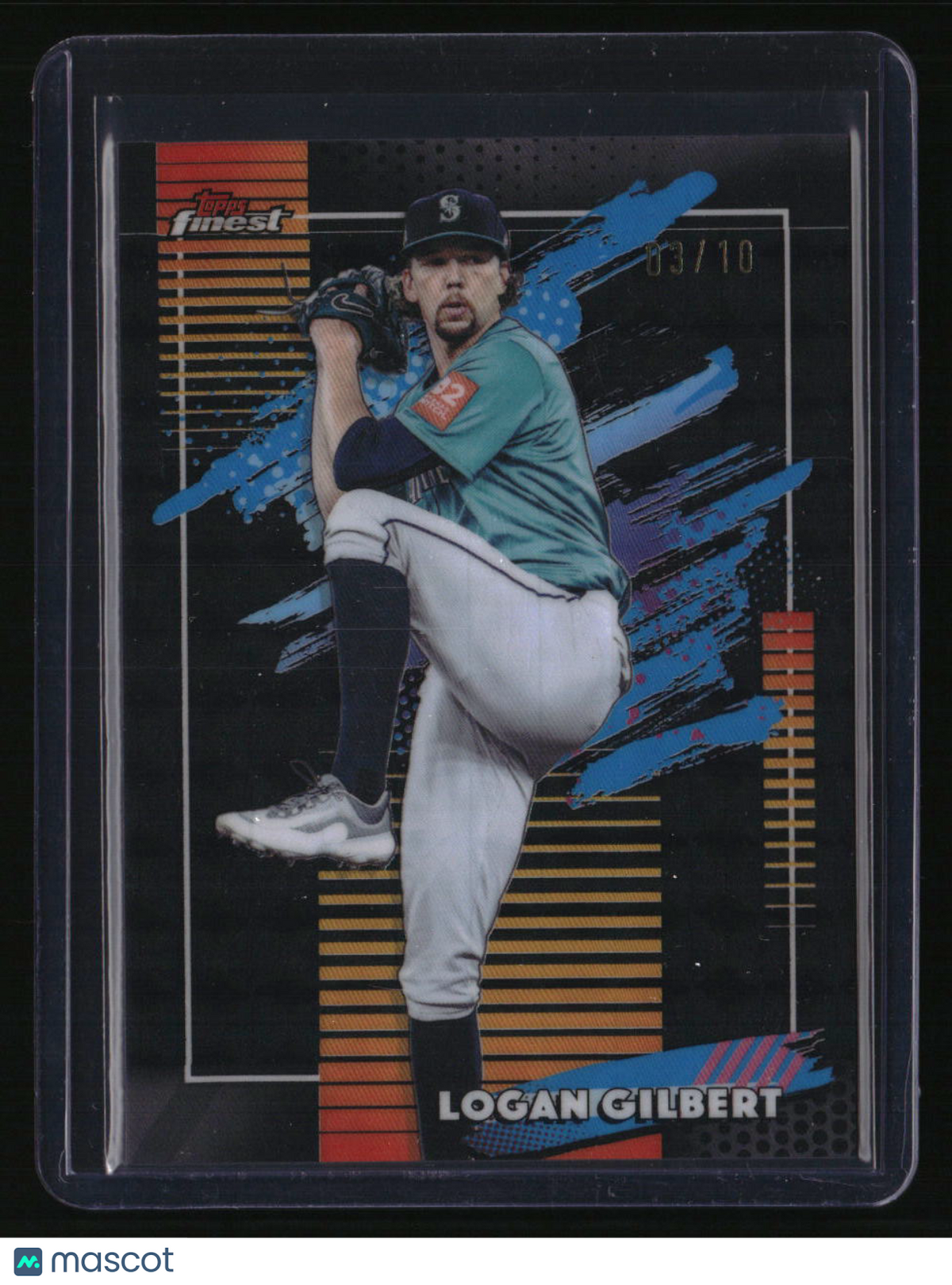 2026 Finest Logan Gilbert Black Geometric Refractors #/10