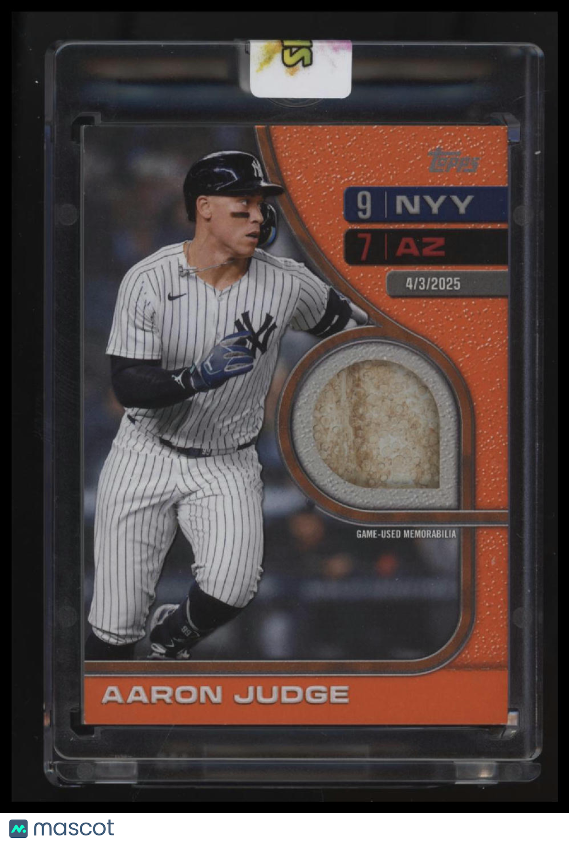 2026 Topps Aaron Judge Rounding the Bases Relics Orange #/25