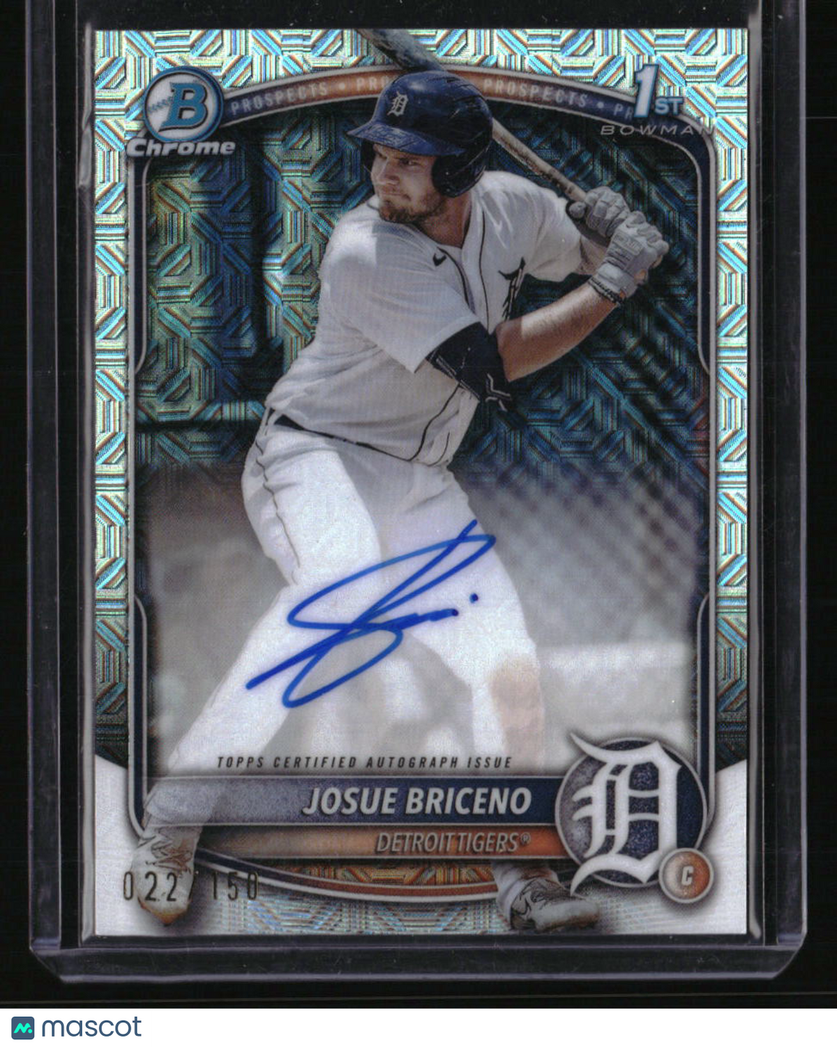 2025 Bowman Josue Briceno Chrome Prospect Autographs HTA Choice Refractor #/150