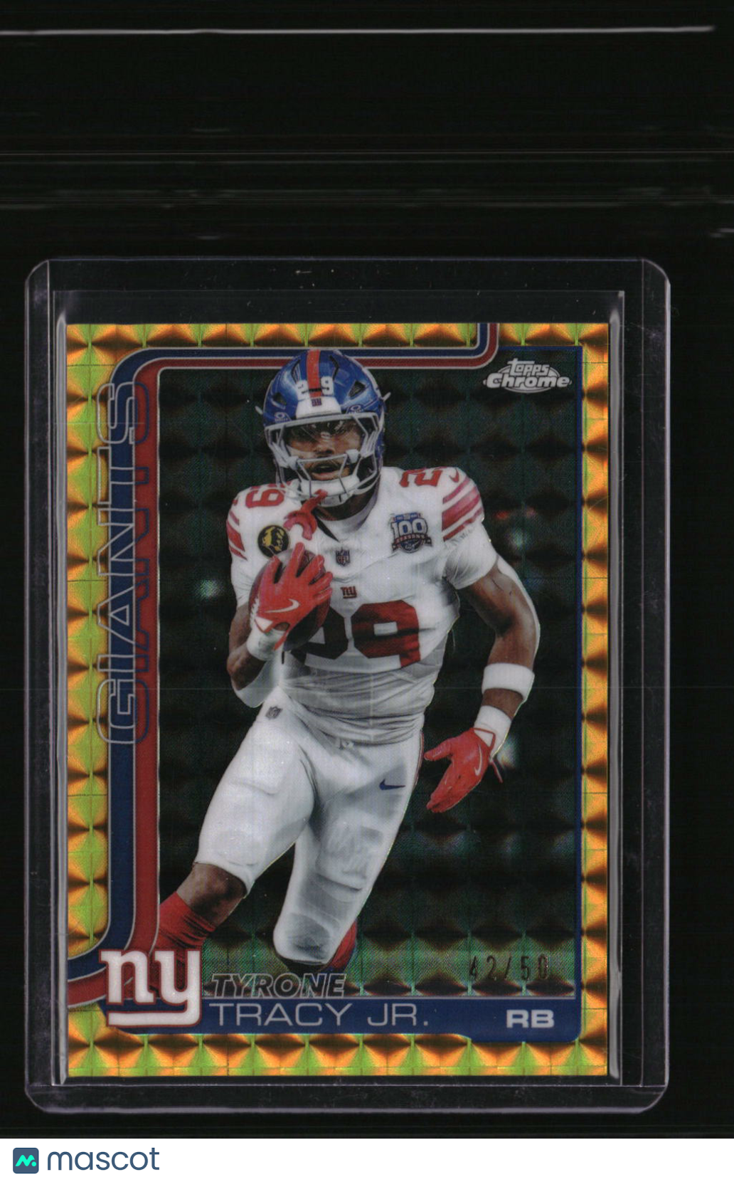 2025 Topps Chrome Tyrone Tracy Jr. Gold Geometric Refractor #/50