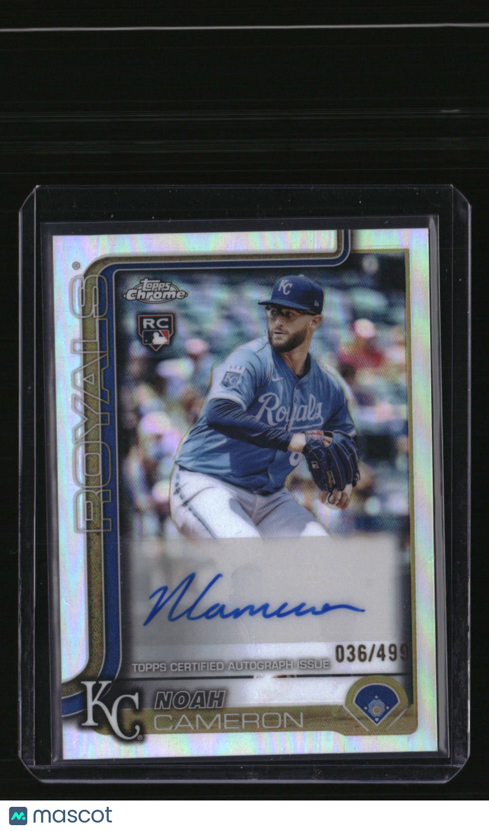2025 Topps Chrome Update Noah Cameron Chrome Update Autographs Refractors #/499