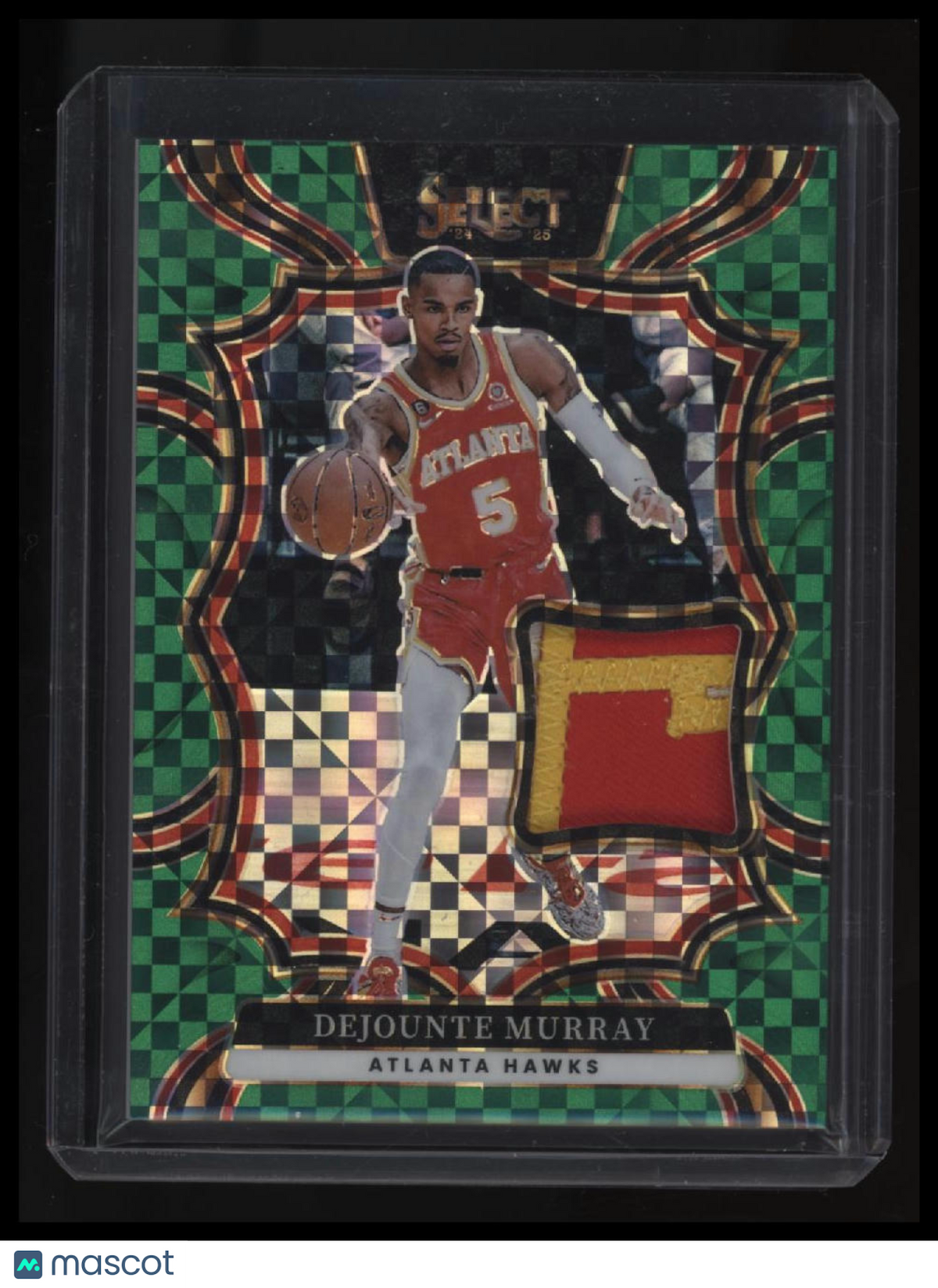 2024-25 Panini Select Dejounte Murray Throwback Memorabilia Green Prizms #/5