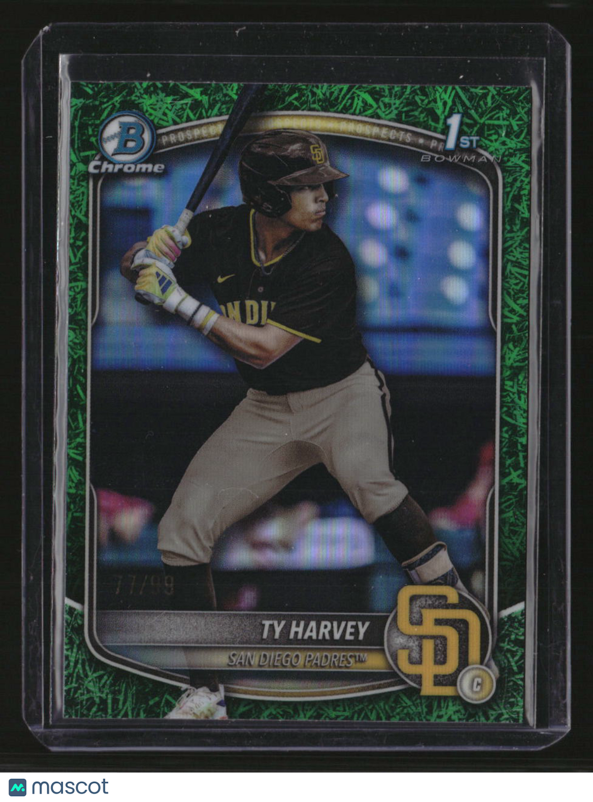 2025 Bowman Draft Ty Harvey Chrome Green Grass Refractor #/99