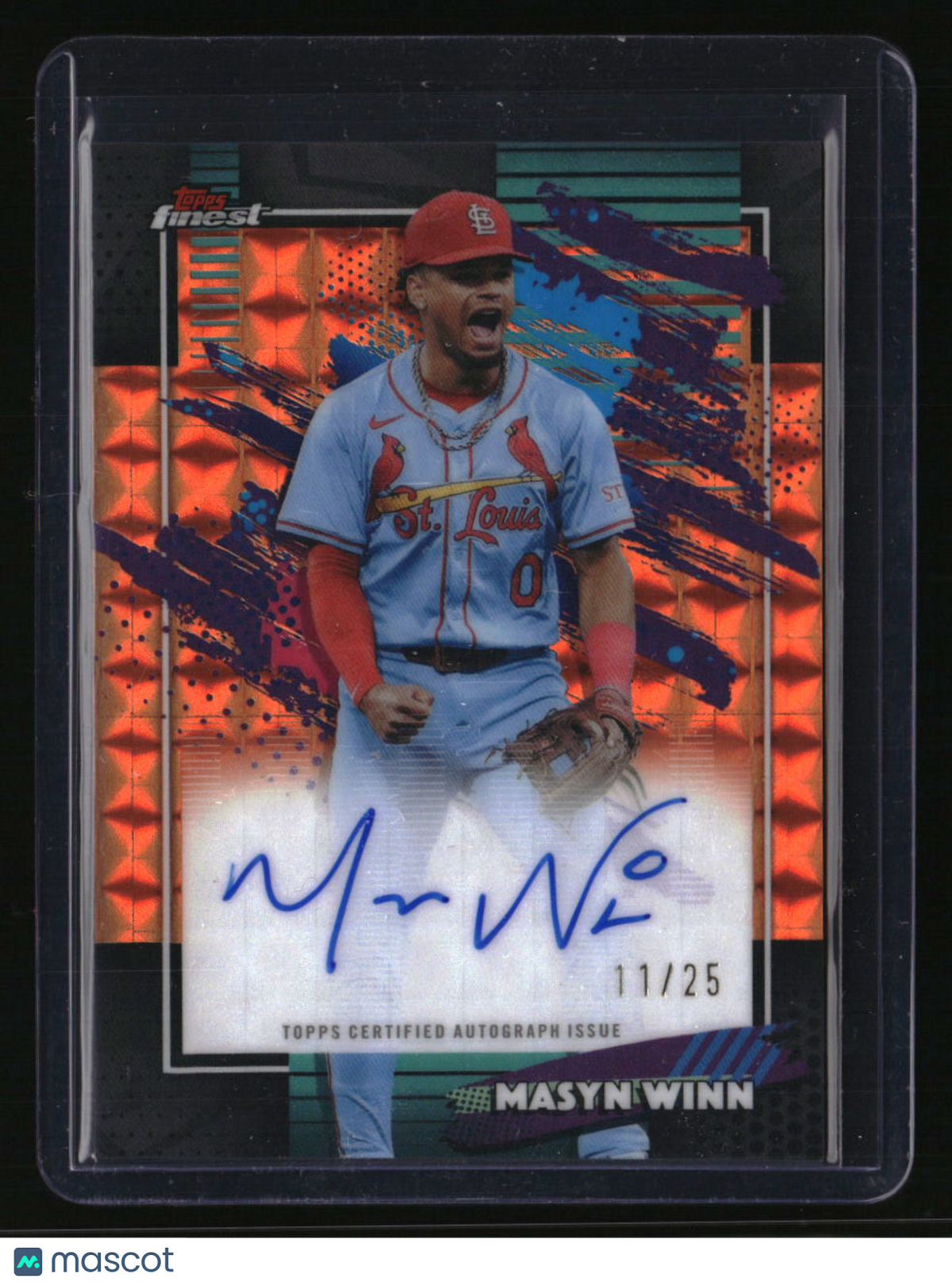 2026 Finest Masyn Winn Finest Autographs Orange Geometric Refractors #/25