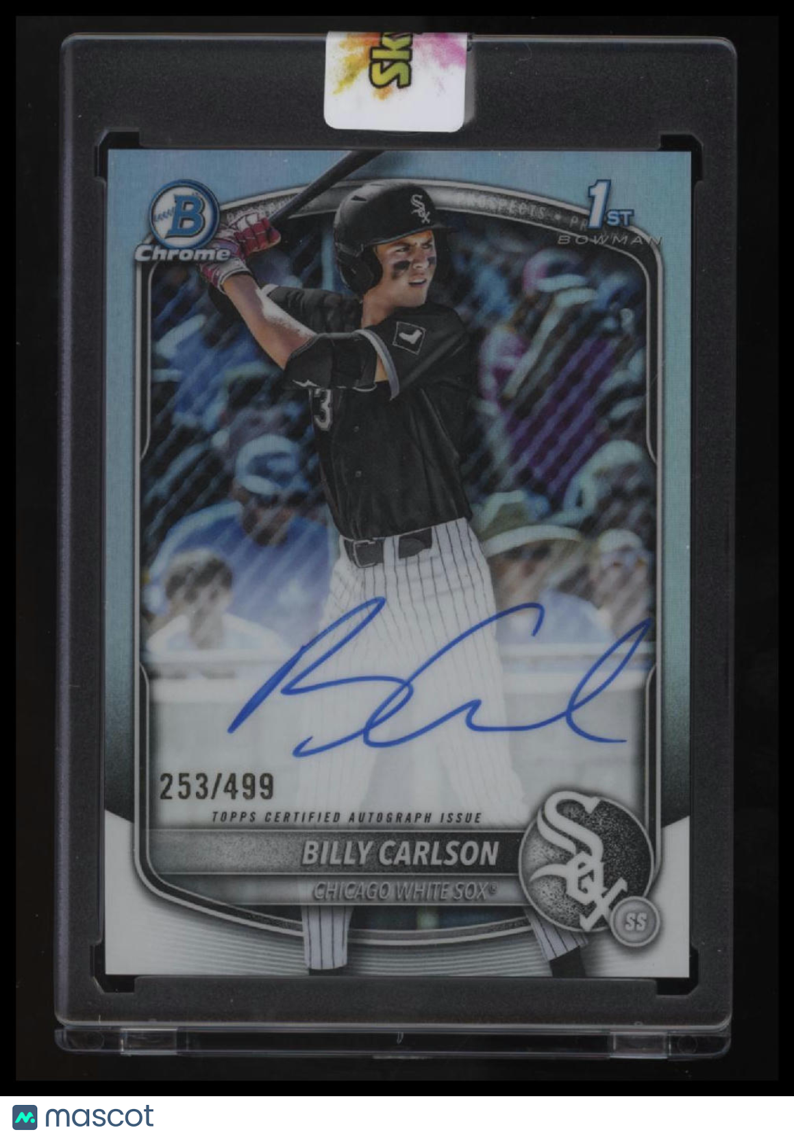 2025 Bowman Draft Billy Carlson Chrome Prospect Autographs Refractor #/499