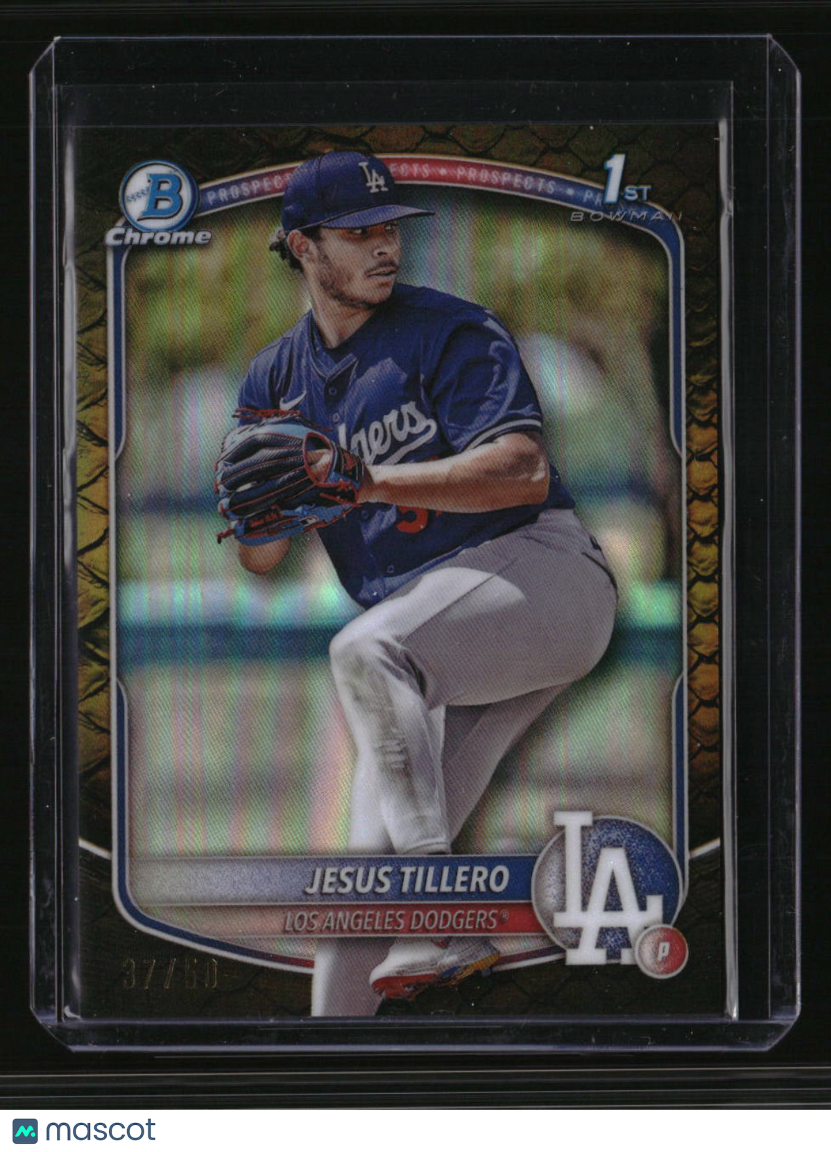 2025 Bowman Jesus Tillero Chrome Prospects Reptilian Gold Refractor #/50