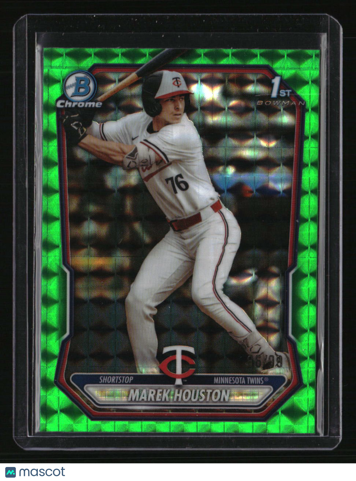 2026 Bowman Marek Houston Chrome Prospects Green Geometric Refractor #/99