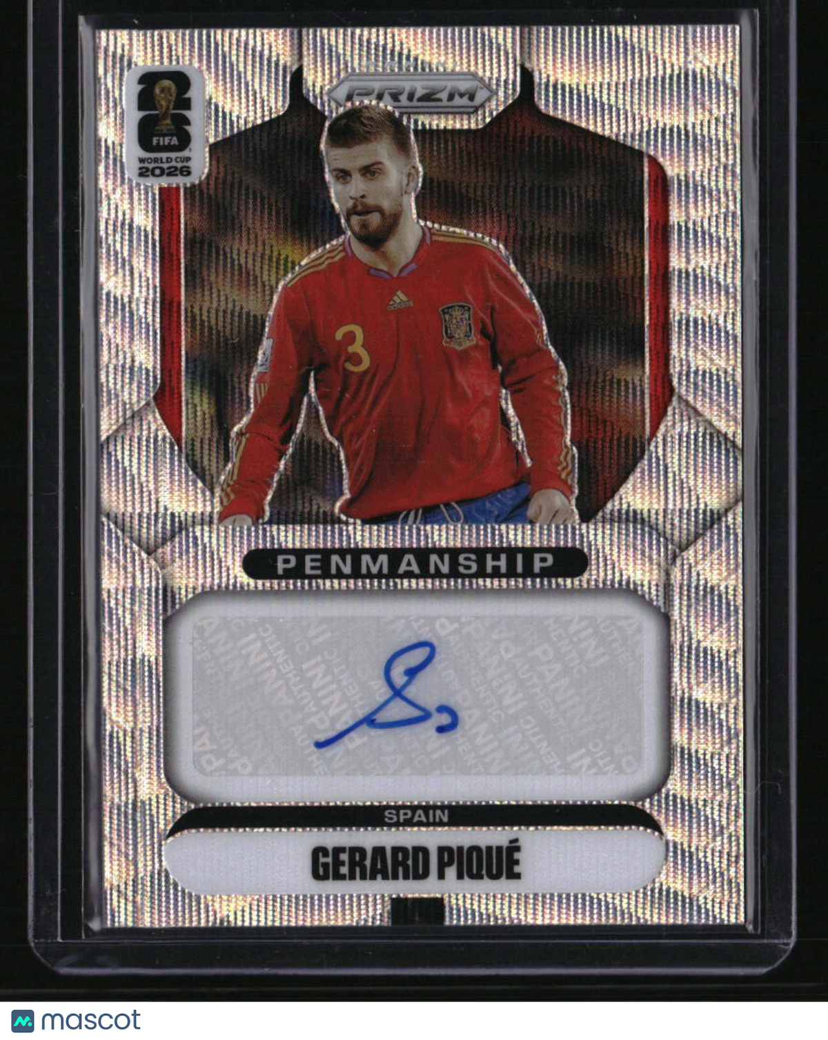 2026 Panini Prizm FIFA World Cup Gerard Pique Penmanship Wave Prizm