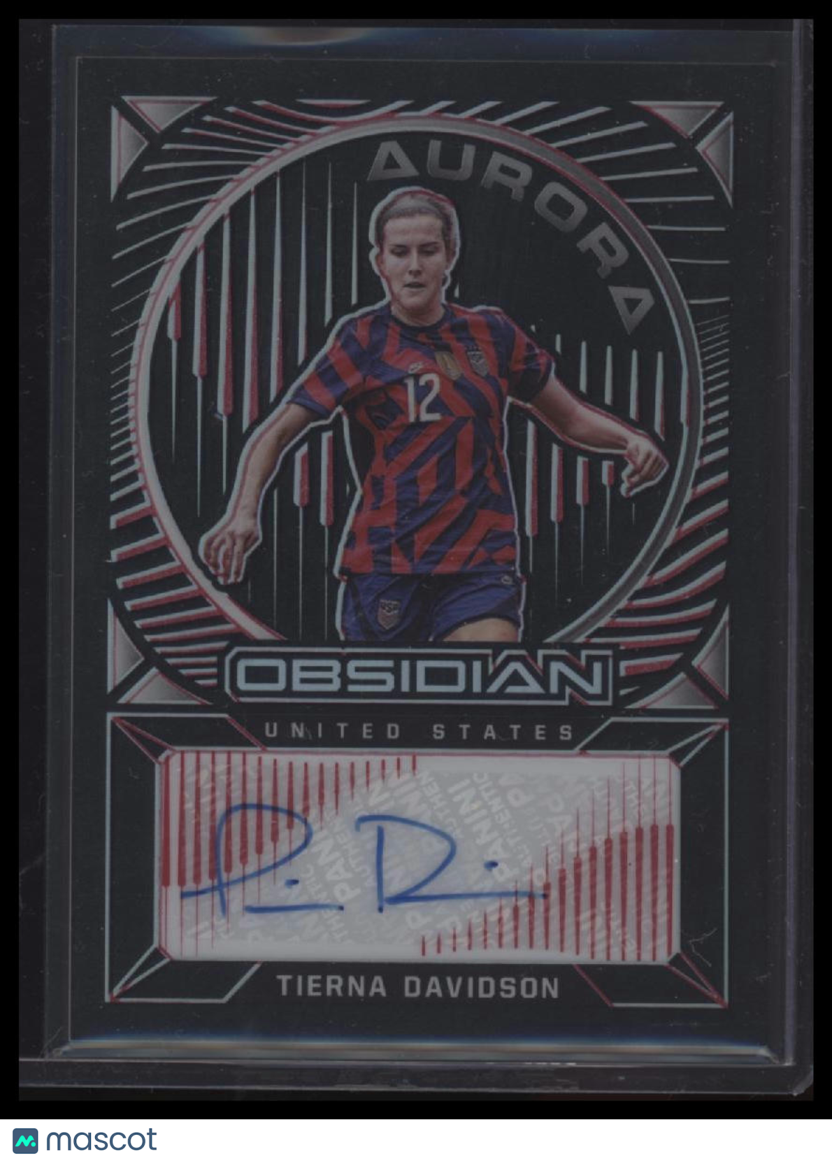 2021-22 Panini Obsidian Tierna Davidson Aurora Autographs Electric Etch Red #/25