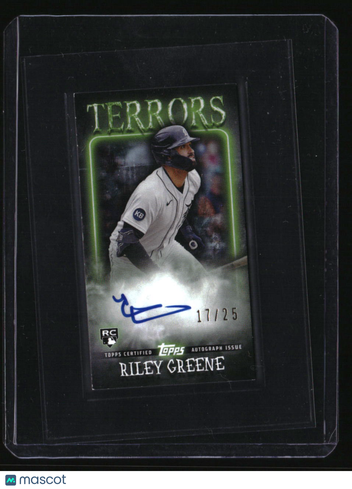 2023 Topps Rip Tear Card Terrors Mini Auto Riley Greene #/25 #TCTA-RG