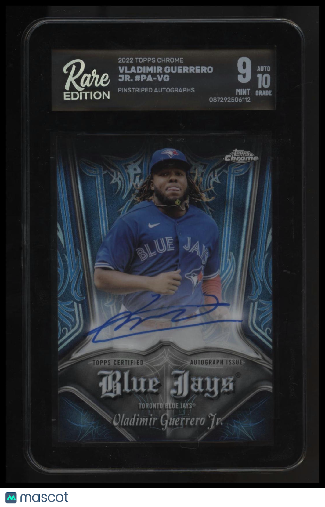 2022 Topps Chrome Vladimir Guerrero Jr. Pinstriped Autographs #/99 Rare 9