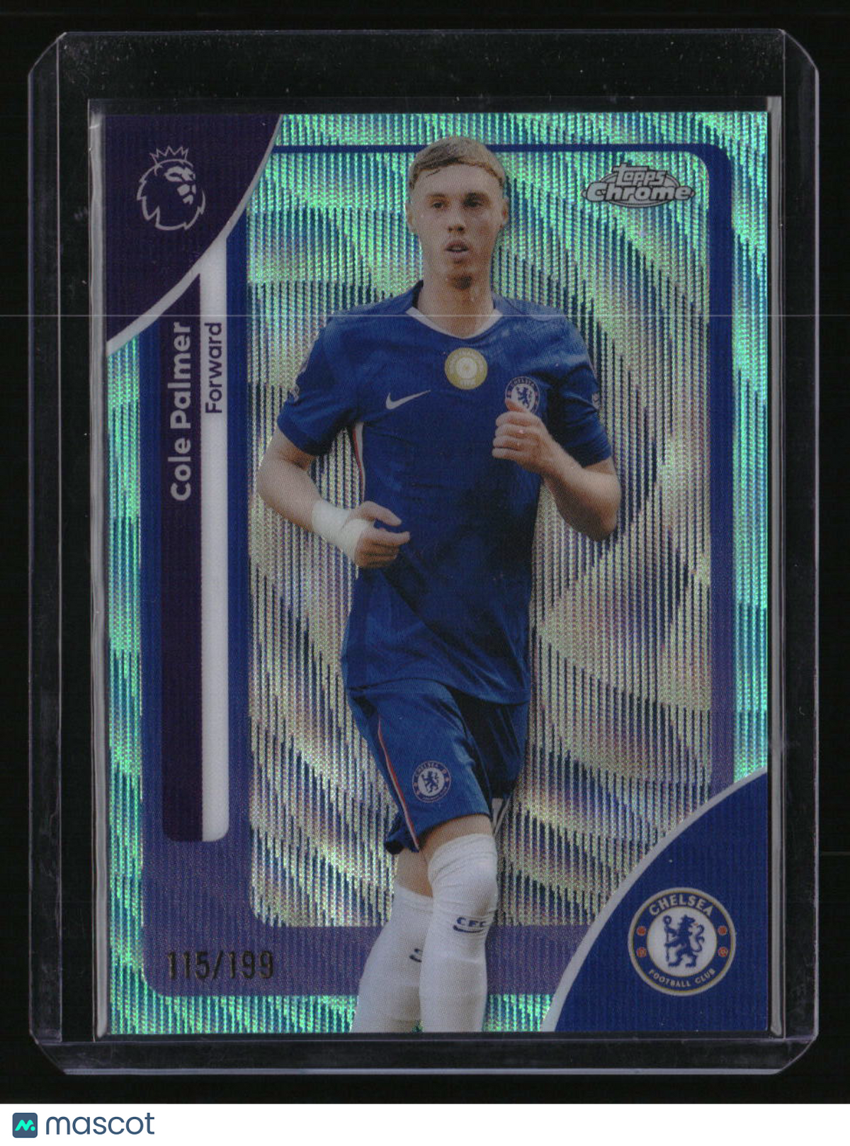 2025-26 Topps Chrome Premier League Cole Palmer Aqua RayWave Refractor #/199