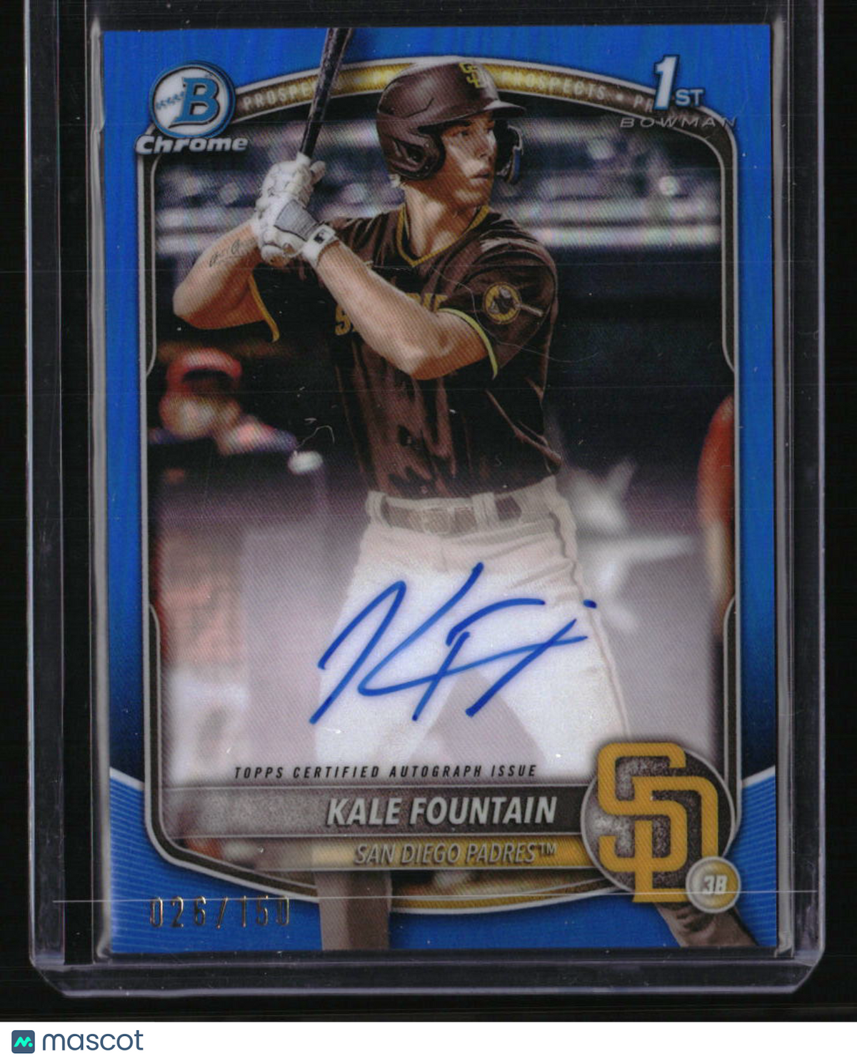 2025 Bowman Chrome Kale Fountain Prospect Autographs Blue #/150