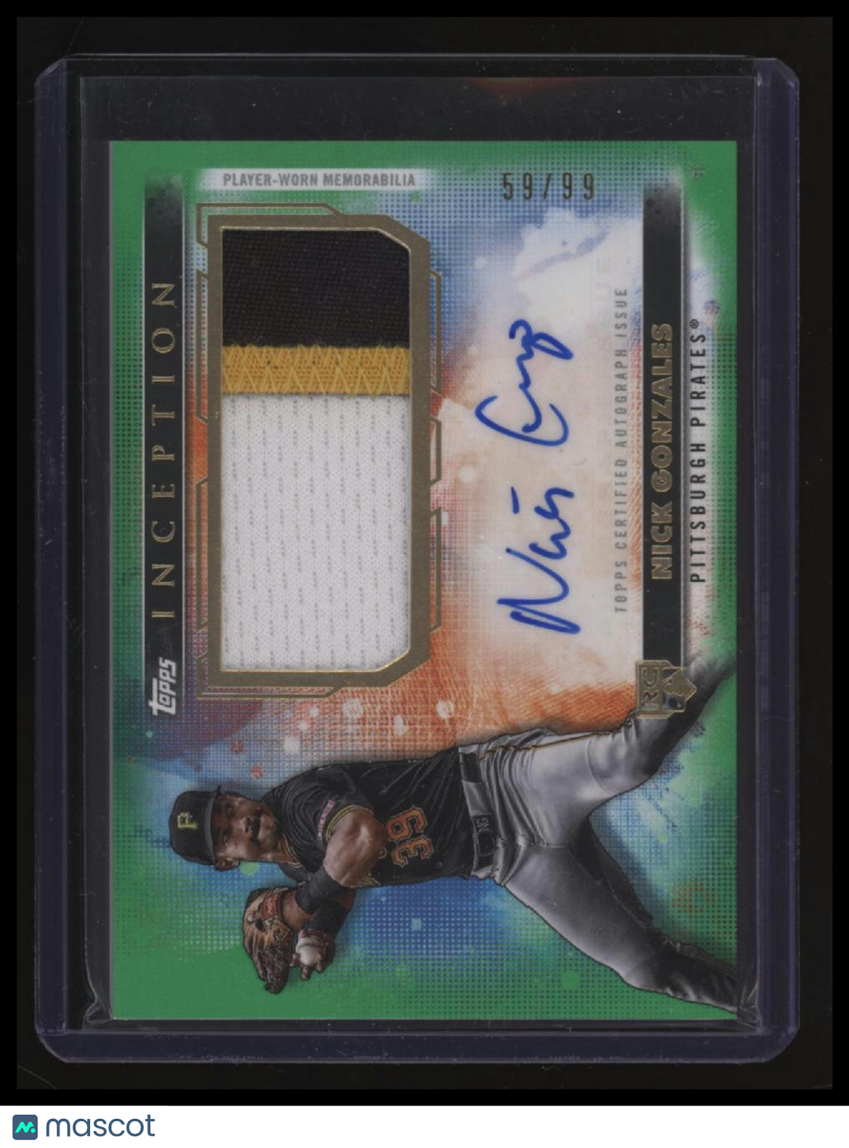 2024 Topps Inception Nick Gonzales Autographed Patch Green #/99