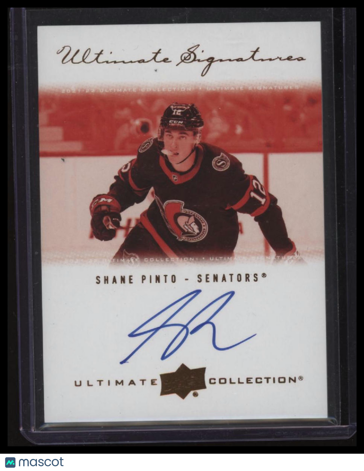 2021-22 Upper Deck Ultimate Collection Shane Pinto Signatures Retro Rookies