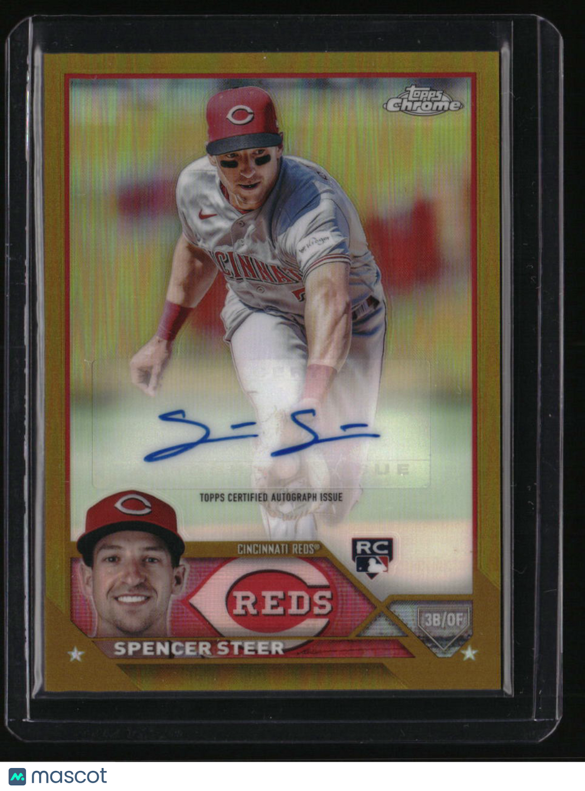 2023 Topps Chrome Update Spencer Steer Autographs Gold #/50