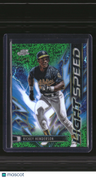 2025 Topps Chrome Cosmic Rickey Henderson Light Speed Green Space Dust #/75