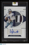 2021 Panini National Treasures Dak Prescott Material Signatures Holo Silver #/25