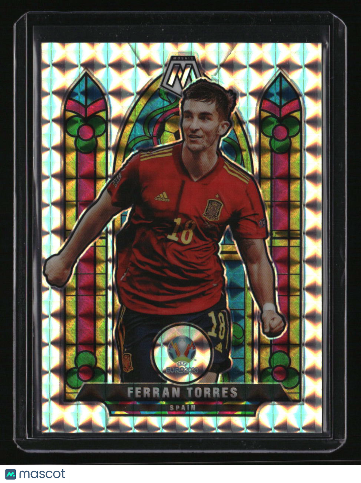 2021 Panini Mosaic UEFA EURO 2020 Ferran Torres Stained Glass