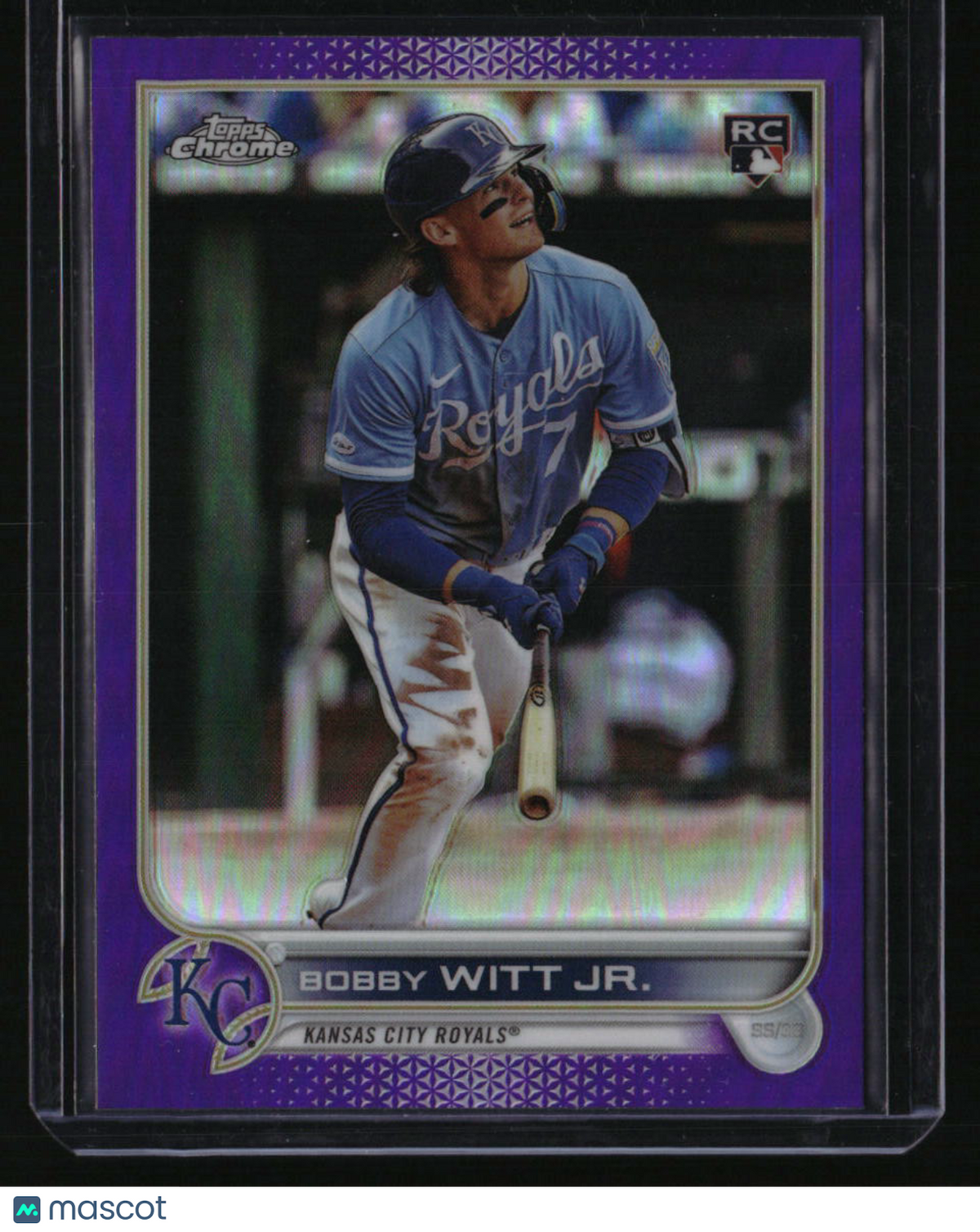 2022 Topps Chrome Update Bobby Witt Jr. Purple Refractor