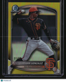 2025 Bowman Draft Josuar Gonzalez Chrome Yellow Refractor #/75