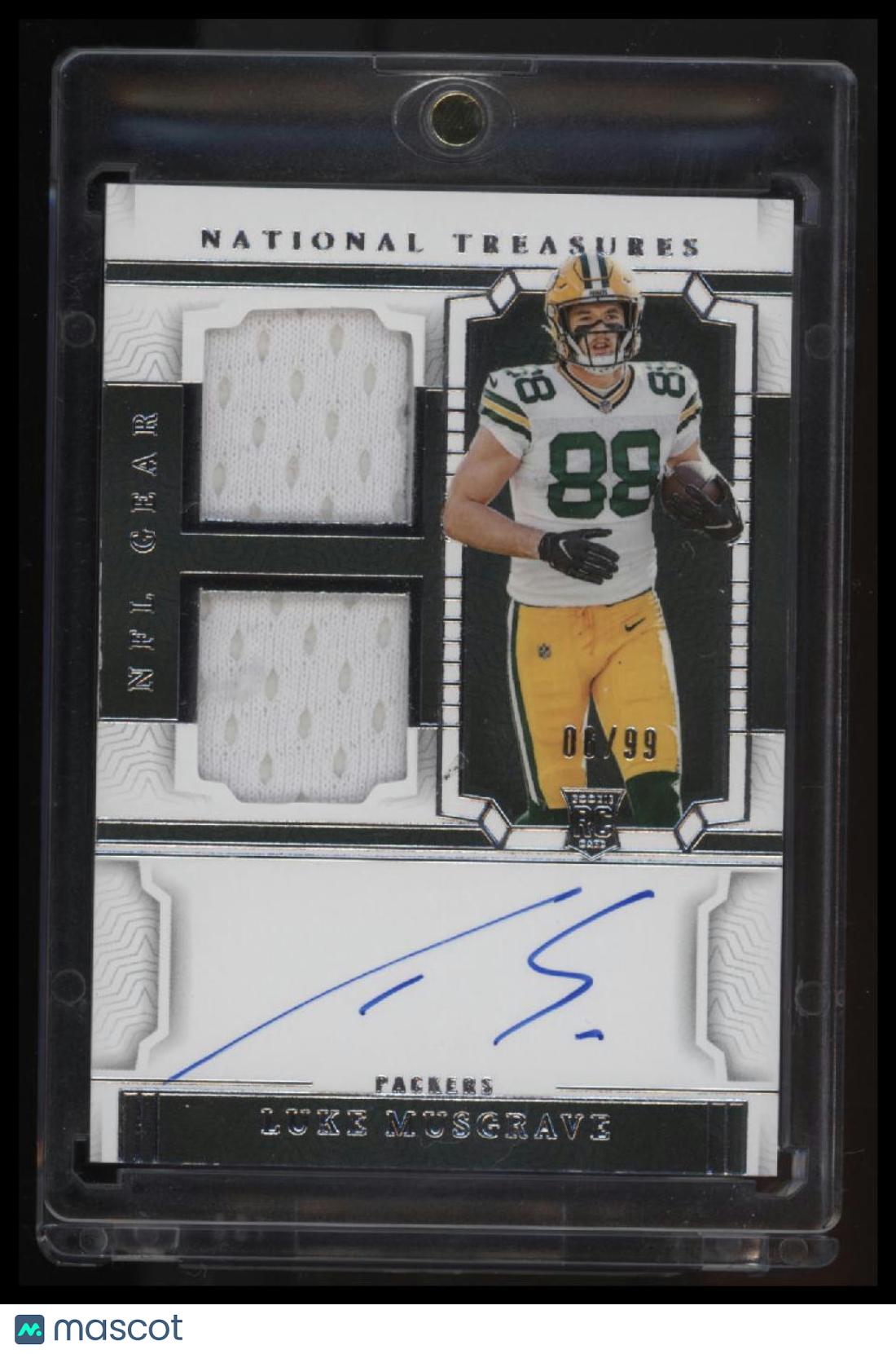 2023 National Treasures Luke Musgrave Rookie NFL Gear Signature Combos #/99