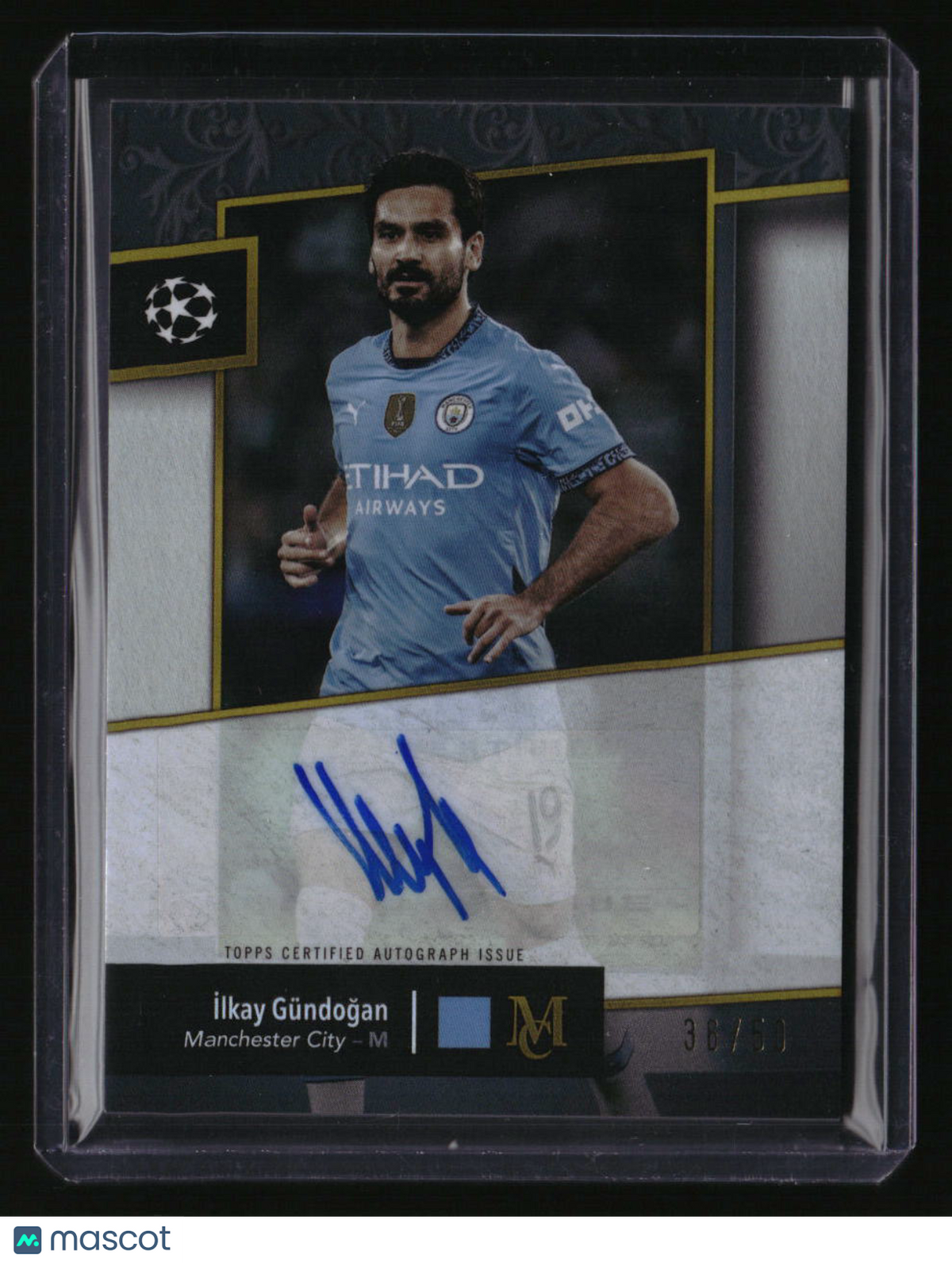 2024-25 Topps Museum Collection UEFA CC İlkay Gündoğan Auto Gold #/50