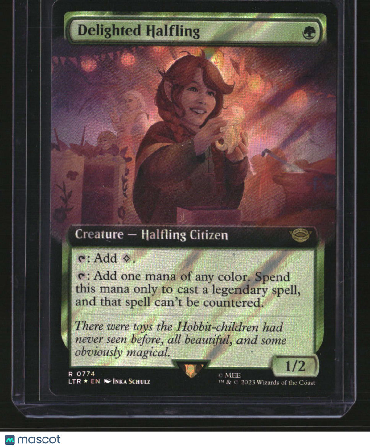 The Lord of the Rings: Delighted Halfling (Extended Art) (Surge Foil)